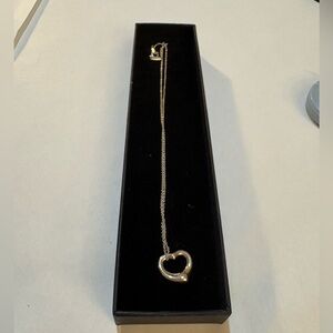Tiffany & Co.  925 silver open heart necklase